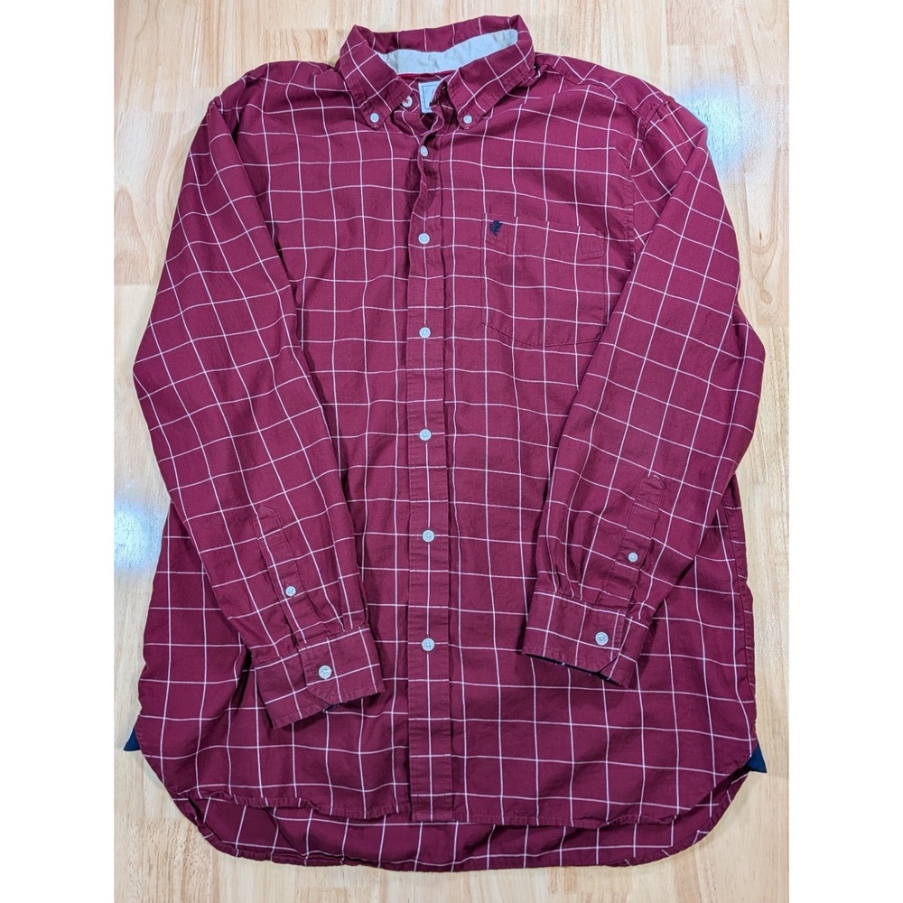 Stafford Prep Men's‎ XXL Long Sleeve Button-Down Shirt – Burgundy Check